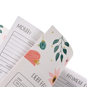 Agenda A5 con Spirale Bianca e Stampa Floreale ad Acquerello, Bestseller per la Gestione Personale delle Finanze e <span class=keywords><strong>il</strong></span> Monitoraggio del Pagamento delle Dette, Idea Regalo - Product Image 5