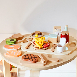 HOYE CRAFTS – ensemble <span class=keywords><strong>de</strong></span> <span class=keywords><strong>cuisine</strong></span> en bois pour enfants, jouet <span class=keywords><strong>de</strong></span> Simulation <span class=keywords><strong>de</strong></span> petit déjeuner, Standard, nouveau, EN71 - Product Image 2