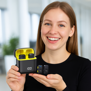 K6 Sống Kép Không Dây Clip Lavalier Microphone 2.4Ghz USB Loại C Tiếng Ồn Hủy Bỏ Đa Hướng Biểu Tượng Tùy Chỉnh Dịch Vụ - Product Image 2