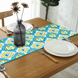 Camino de Mesa Estampado Simple 100% Algodón, Tela Premium Impermeable y Duradera, Decoración de Mesa para el Hogar, Cenas, Fiestas y Eventos - Product Image 1