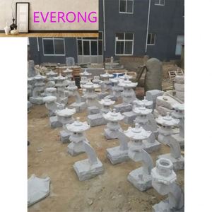 Luce decorativa della lanterna del giardino giapponese del granito naturale all'aperto intagliato a mano per il paesaggio del cortile - Product Image 2