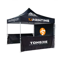 Tienda Gazebo con dosel plegable portátil para exteriores con marco de aluminio justo con logotipo fabricado personalizado de 3*3 m con pared para Feria Comercial