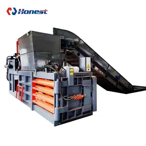 Full Automatic Hydraulic Continuous Output Material Shredded Clothes Baler Machine