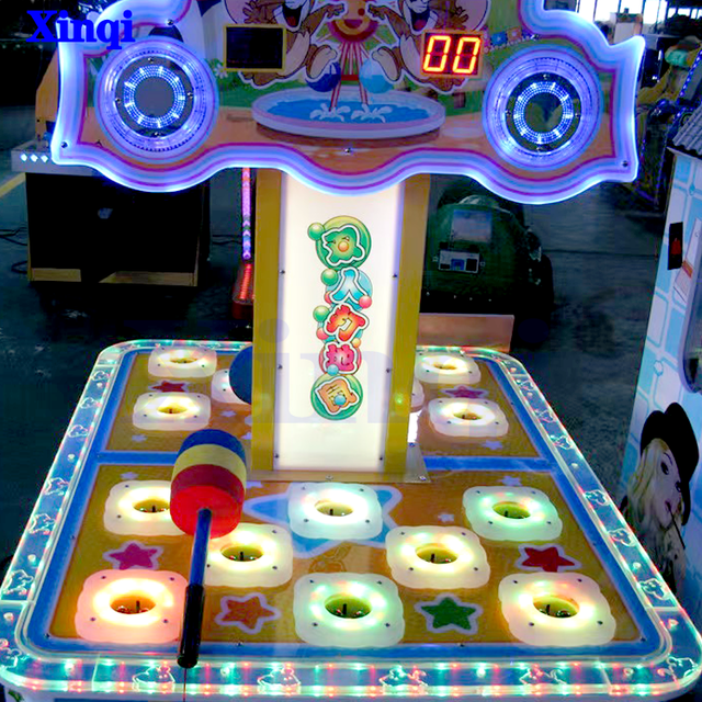 Factory High Quality Custom Dual Exercise Fast Reflexes Whack Mole Arcade Machine Hit Hammer Children Coin Operated Game
