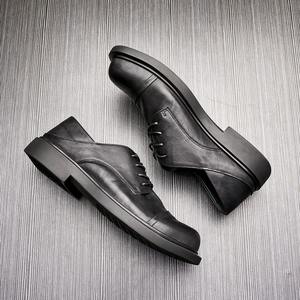 Chaussures en cuir pour homme, style <span class=keywords><strong>moine</strong></span>, cuir véritable souple, antidérapantes, rétro, mode décontractée - Product Image 4