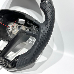 Volante Deportivo Personalizado con LED, de Fibra de Carbono Forjada y Cuero, para Seat <span class=keywords><strong>Cupra</strong></span> <span class=keywords><strong>Leon</strong></span> MK3, Volante de Carreras para Tuning de Autos - Product Image 2