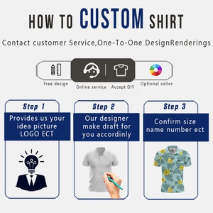 Logotipo de diseñador personalizado 100% poliéster Doodle All <span class=keywords><strong>Over</strong></span> Print sublimación Lisle Self Collar hombres rendimiento Golf Polo cuello camisas - Product Image 6