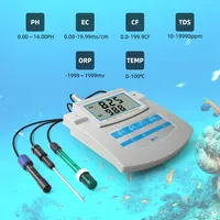 Yieryi 6 en 1 Moniteur numérique de qualité de l'eau PH ORP TDS EC CF Température Testeur de table pour piscine et aquarium