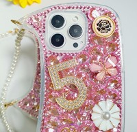 Coque de luxe pour iPhone 14 Pro Max, 12, 13, 16, 15 Pro, avec bracelet, motif diamant fait main, design tendance
