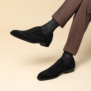 Men's Breathable And Fashionable Leather <b>Shoes</b> Business Formal Flat Casual <b>Shoes</b> Outdoor Height Increasing Large Sized <b>Shoes</b> Men - Product Image 2