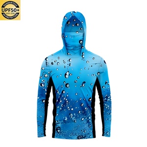 Sweat à capuche de pêche à manches longues UPF 50, impression par sublimation avec logo personnalisé, séchage rapide, imperméable, protection solaire, haute qualité - Product Image 1