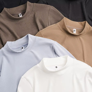 Hight Quality Men's Long-Sleeve Polar Polyester <strong>Fleece</strong> <strong>Shirt</strong> Autumn Casual Thickened <strong>Fleece</strong> Stand up Neck Base <strong>Shirt</strong> - Product Image 2