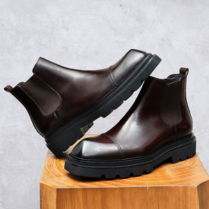 Latest Model High End Custom Casual Genuine Leather Business Breathable Height Increasing Autumn Men's <b>Boots</b> - Product Image 5