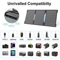 Chargeur solaire pliable 45W avec sorties USB-A et USB-C, indice d'étanchéité IP67, adapté aux téléphones/tablettes