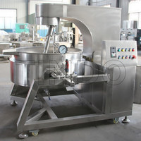 Confiture de fruits faisant la Machine vapeur/gaz/électrique Induction cuisinière Double veste bouilloire avec agitateur mélangeur équipement de cuisson