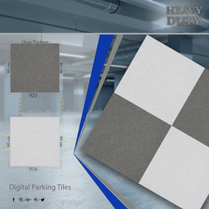 Carreaux de sol extérieurs en céramique numérique antidérapants en porcelaine émaillée 400x400mm, motif sel et poivre, pour parking, 16x16 - Product Image 3