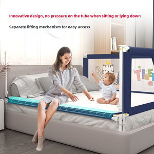 Barrière de lit bébé réglable en hauteur, barrière de sécurité avec maille respirante, anti-chute pour les tout-petits, pour tous les types de lits - Product Image 5