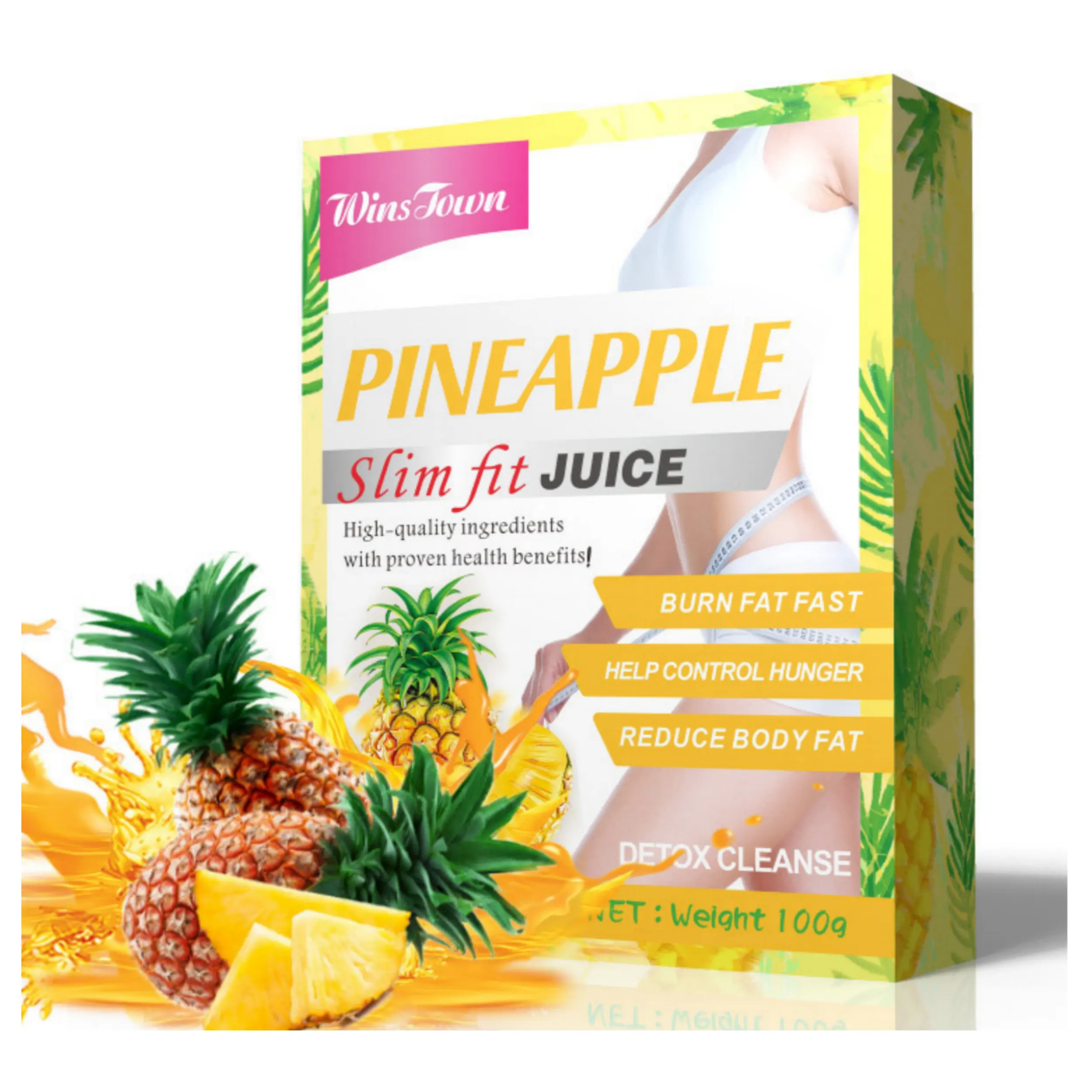 Bromeliad slimming juice powder health slim fit detox pineapple drinks for weight loss