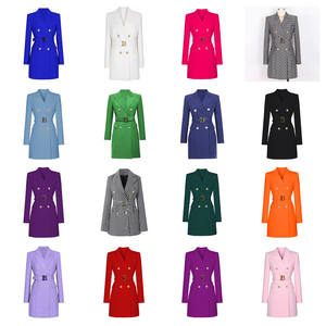 X898 # vendite calde abiti da ufficio da donna abiti da carriera manica lunga abito da donna abito da ufficio eleganti abiti Blazer <span class=keywords><strong>con</strong></span> <span class=keywords><strong>cintura</strong></span> - Product Image 2