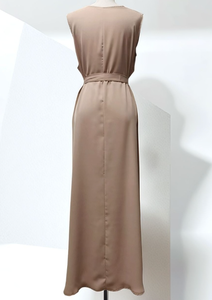 Vestido Largo <span class=keywords><strong>Maxi</strong></span> para Mujer Musulmana, Color Sólido, Sin Mangas, Estilo Chic, Abaya, Ropa de Alta Calidad, Vestidos Línea A, Venta al Por Mayor de Fábrica - Product Image 6