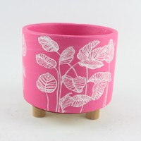 Jardinières d'extérieur durables au design minimaliste, pots de jardin en ciment de style classique pour la décoration intérieure, utilisation au sol, pot de fleurs circulaire
