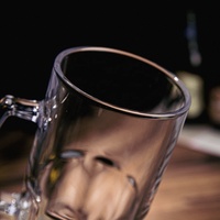 Chope à bière avec poignée de 1000 ml, 33,8 oz, grande capacité, poignée ergonomique, verres à bière pour brasseries artisanales
