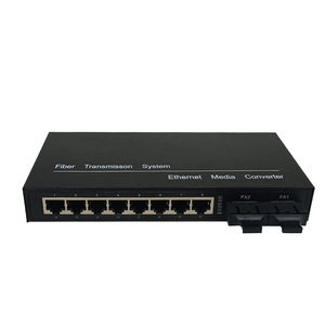 TiNCAM 2 * GF + 8GE RJ45 convertisseur de média commutateur intelligent 20km 1310nm convertisseur de média émetteurs-récepteurs à fibre optique pour caméra IP NVR - Product Image 1