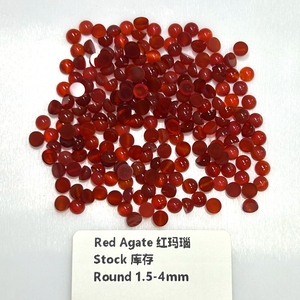 HQ GEMS fondo plano pequeño cabujón redondo <span class=keywords><strong>1</strong></span>,5mm a 4mm Original Natural rojo cornalina ágata piedra preciosa suelta en venta - Product Image 5