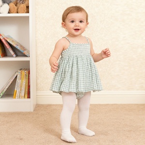 Nouvelle Robe Halter Coréenne Printemps-Été pour <span class=keywords><strong>Bébé</strong></span>, Robe à Carreaux Style Étranger, Barboteuse Princesse pour Filles - Product Image 3