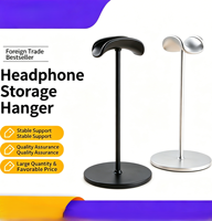 Support de casque à double tête détachable, support de bureau élégant en métal pour casques de jeu