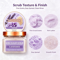 Gommage corporel au sucre de karité et à la lavande, gommage corporel au sel de mer, hydratant, exfoliant, aromathérapie, pour tous types de peau