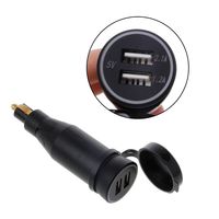 Adaptateur secteur double USB YJ YJ-DS2205B 5V 3.3A pour moto, chargeur Hella, prise allume-cigare rotative et réglable 1