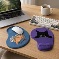 Tapis de souris de jeu en gel de caoutchouc avec repose-poignet, doux, antidérapant, sublimation par transfert thermique, forme irrégulière, tapis de bureau