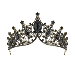 All'ingrosso in lega stile barocco antico in cristallo colorato di cristallo da sposa diadema corona di nozze donne accessori per capelli da ballo - Product Image 6