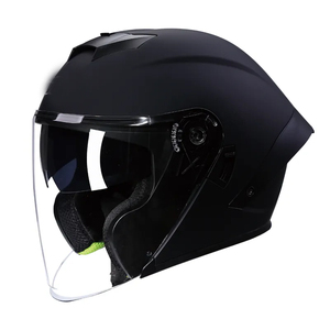 Nuovo Casco Moto Mezza Faccia di Tendenza in ABS con Doppia Visiera Taglia Unica per Tutte le Stagioni - Product Image 2