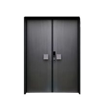 Puerta Pivotante de Aluminio con Diseño Francés Prettyhouse, Puerta de Entrada Exterior Moderna Blanca con Vidrio, Puerta de Seguridad