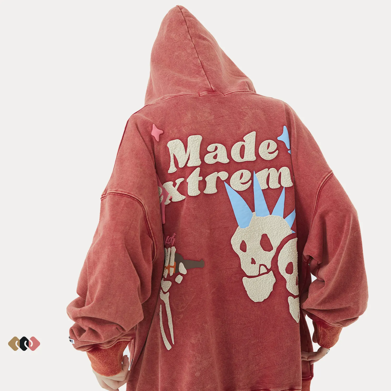 Fashion Free Sample Acid Wash Hoodie Sweatshirts Hoodies Custom Oversized Pullover With Factory Direct Sale Price