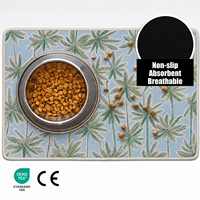 Tappetino a Forma di Palma di Cocco Lavabile Antiscivolo, Tappeto per Cani e Gatti, Tappetino da Bagno, Logo Personalizzato OEM, Produzione all'Ingrosso