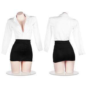 Lencería Sexy Tallas Grandes Disfraz de Secretaria Profesora Falda Bodycon Transparente Tentación Juego de Rol <span class=keywords><strong>Pasión</strong></span> ODM Pedido al por Mayor - Product Image 6