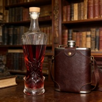 Bouteille en verre personnalisée de 700 ml avec bouchon pompe, forme unique, bouchon en liège sérigraphié pour vodka, whisky, brandy, tequila, boîtes de nuit