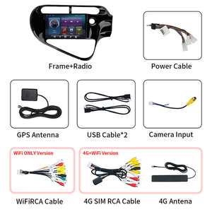 9 ''2 DIN 4 gam LTE GPS Stereo Android đa phương tiện Carplay tự động màn hình cảm ứng xe đài phát thanh Player cho TOYOTA PRIUS C 2018 2019 2020 - Product Image 2