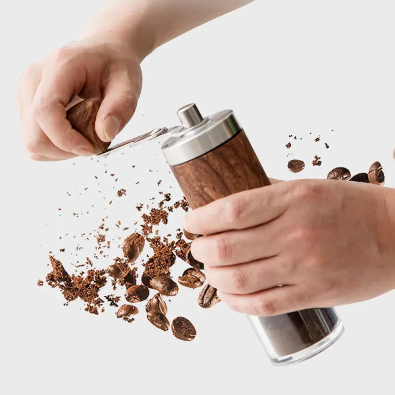 मैनुअल कॉफी ग्राइंडर समायोज्य सेटिंग मसाला ग्राइंडर स्टेनलेस स्टील कॉफी के लिए बीन हैंड ट्रैवल सिंगल कॉफी मशीन