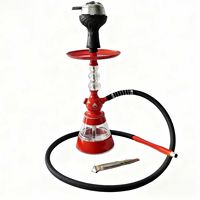 Chicha arabe en métal givré, ensemble complet avec accessoires en acrylique, style moderne multicolore