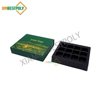 Boîte cadeau en carton pliable de luxe personnalisée de 12 chocolats avec couvercle à fermeture magnétique pour truffes, bonbons, emballages en papier