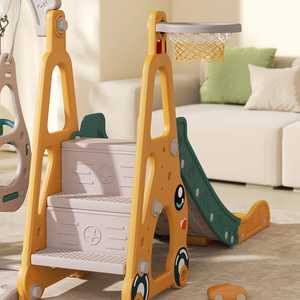 Tốt Nhất Bán Trẻ Em Trong Nhà Trượt Đu Đặt Trẻ Em Nhà Sân Chơi Nhựa Bé Chơi <span class=keywords><strong>7</strong></span> Trong 1 An Toàn Đồ Chơi Bóng Rổ Hoop Và Bàn Đạp - Product Image 4