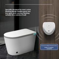 Siège de toilette intelligent électrique en céramique avec bidet intégré, drainage S-Trap, télécommande, chauffage automatique du siège