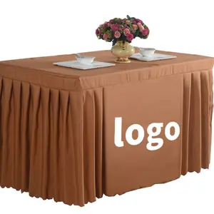 Juego de mesa de impresión lisa de color sólido LOGO personalizado Sign in Conference Exhibition Hotel mantel de boda juego de mesa de banquete