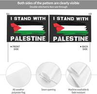 Drapeaux de voiture de Palestine en gros, taille personnalisée, bon marché, pour la publicité extérieure, avec mât, drapeaux et bannières promotionnels