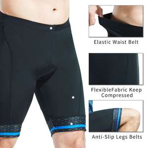 Men's Padded <b>Cycling</b> Shorts Breathable Anti-Slip Leg Straps Road Mountain Bike Shorts OEM ODM Factory Direct Custom Logo - Product Image 3