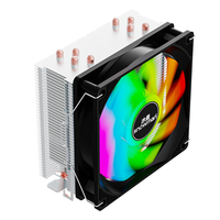 Refroidisseur CPU Snowman C400 RGB à 4 tuyaux pour I3/I5/I7 pour Ryzen 1700, ventilateur silencieux de 120 mm, 25 dBA, refroidissement du boîtier d'ordinateur, sockets 1151/1155